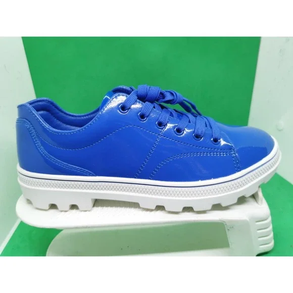 Skechers Women's 155201 Patent Blue Roadies 90sBBY Casual Shoes Size 8.5M - Picture 6 of 16
